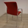 Vergaderstoel Kembo rood gestoffeerd