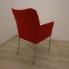 Stoel Bert Plantagie leer rood met wit