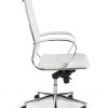 Design bureaustoel hoge rug in wit