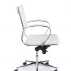 Design bureaustoel lage rug in wit