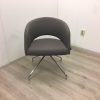 Fauteuil van Drabert grijs met chromen 4 poot