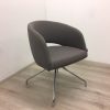 Fauteuil van Drabert grijs met chromen 4 poot