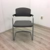 Fauteuil van Drabert grijs met chromen 4 poot
