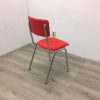 Stoel rood gestoffeerd stapelbaar