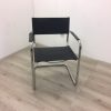 Stoel zwart kunstleer chroom sledeframe