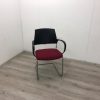 Stoel van Drabert rood/zwart en sledeframe