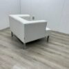 Fauteuil wit leer van Satelliet met chromen poten