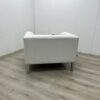 Fauteuil wit leer van Satelliet met chromen poten